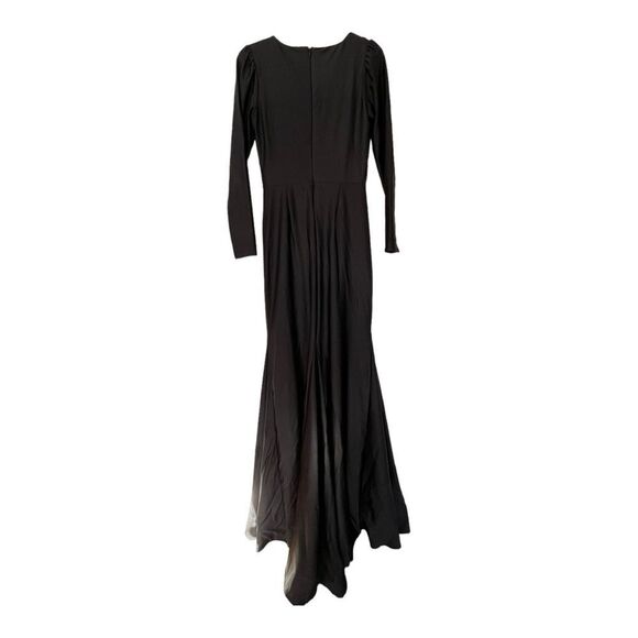 NWT CYNTHIA & SAHAR | YASMEEN STYLE CS102 LUXE STRETCH BLACK SATIN Gown S - Picture 7 of 12